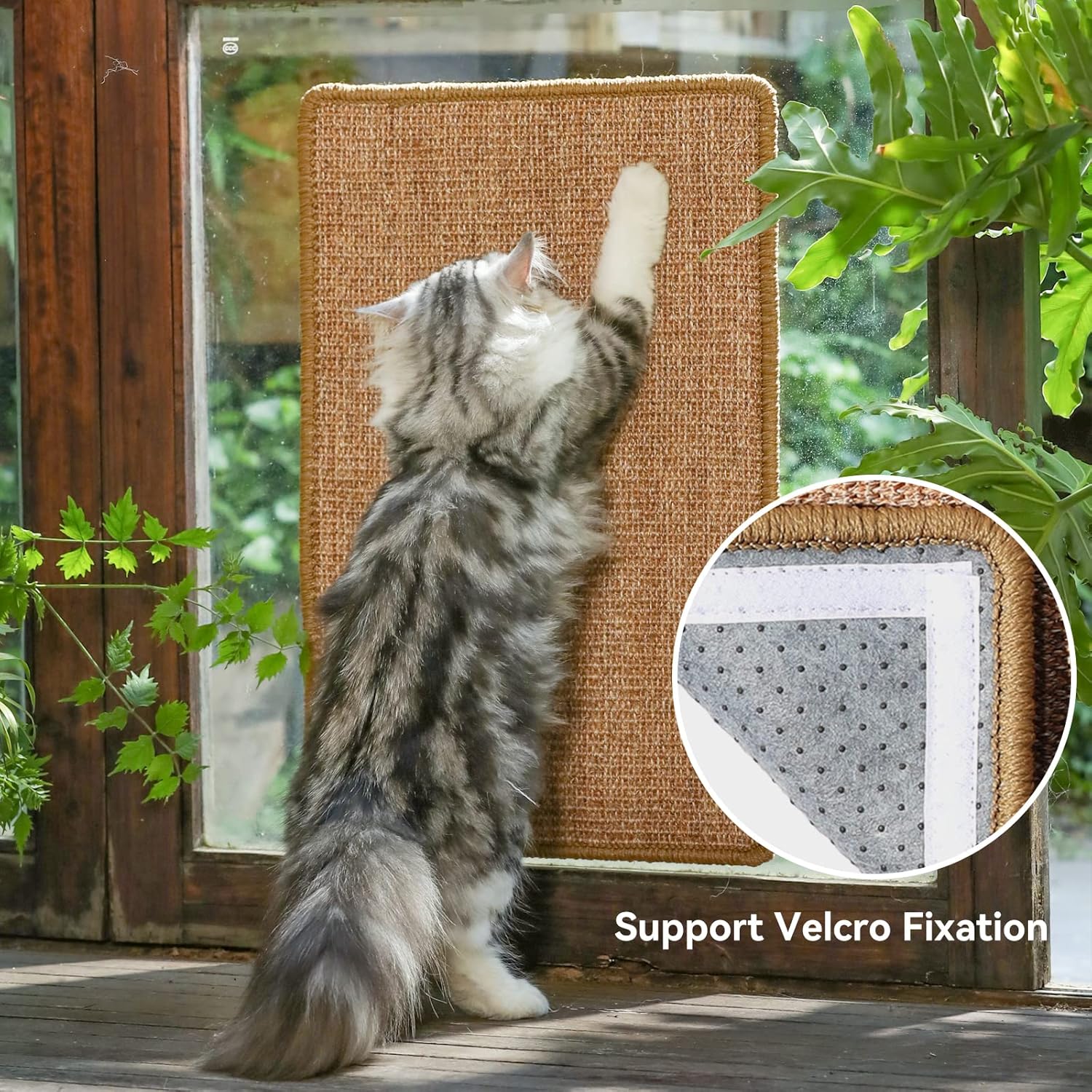 Cat Scratcher Mat – 23.6 x 15.7 Inch Natural Sisal Scratching  Floor Mat