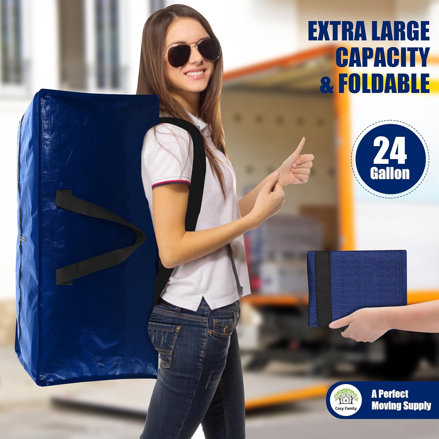 4-Pack Extra Large Moving Bags with Backpack Straps – Heavy-Duty