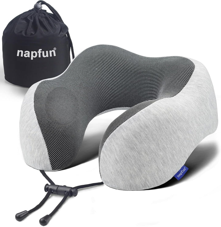 Memory Foam Travel Neck Pillow – Ergonomic Airplane Headrest