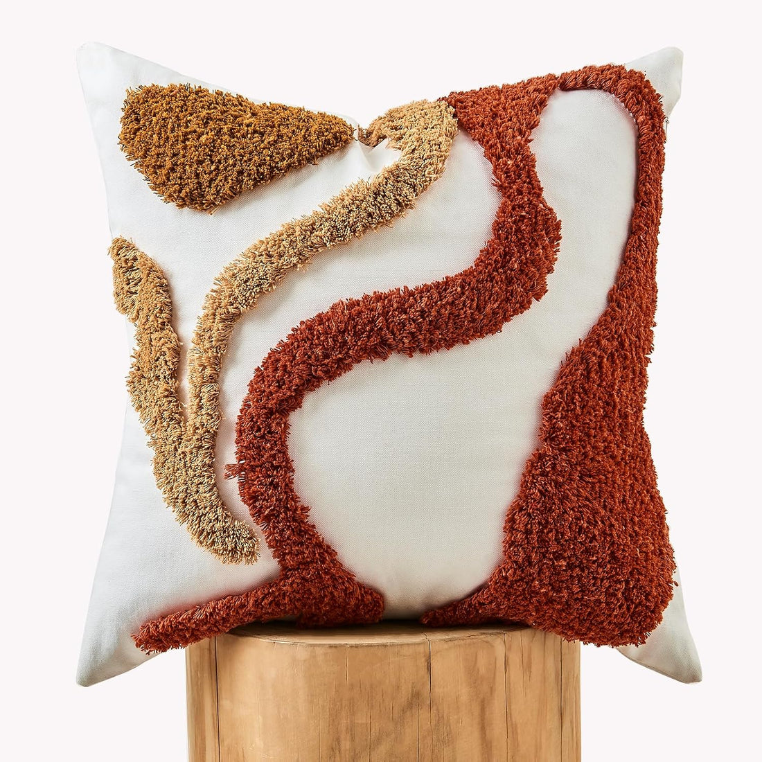 18x18 Tufted Boho Jacquard Pillow Covers – Farmhouse Decorative Throw Pillow