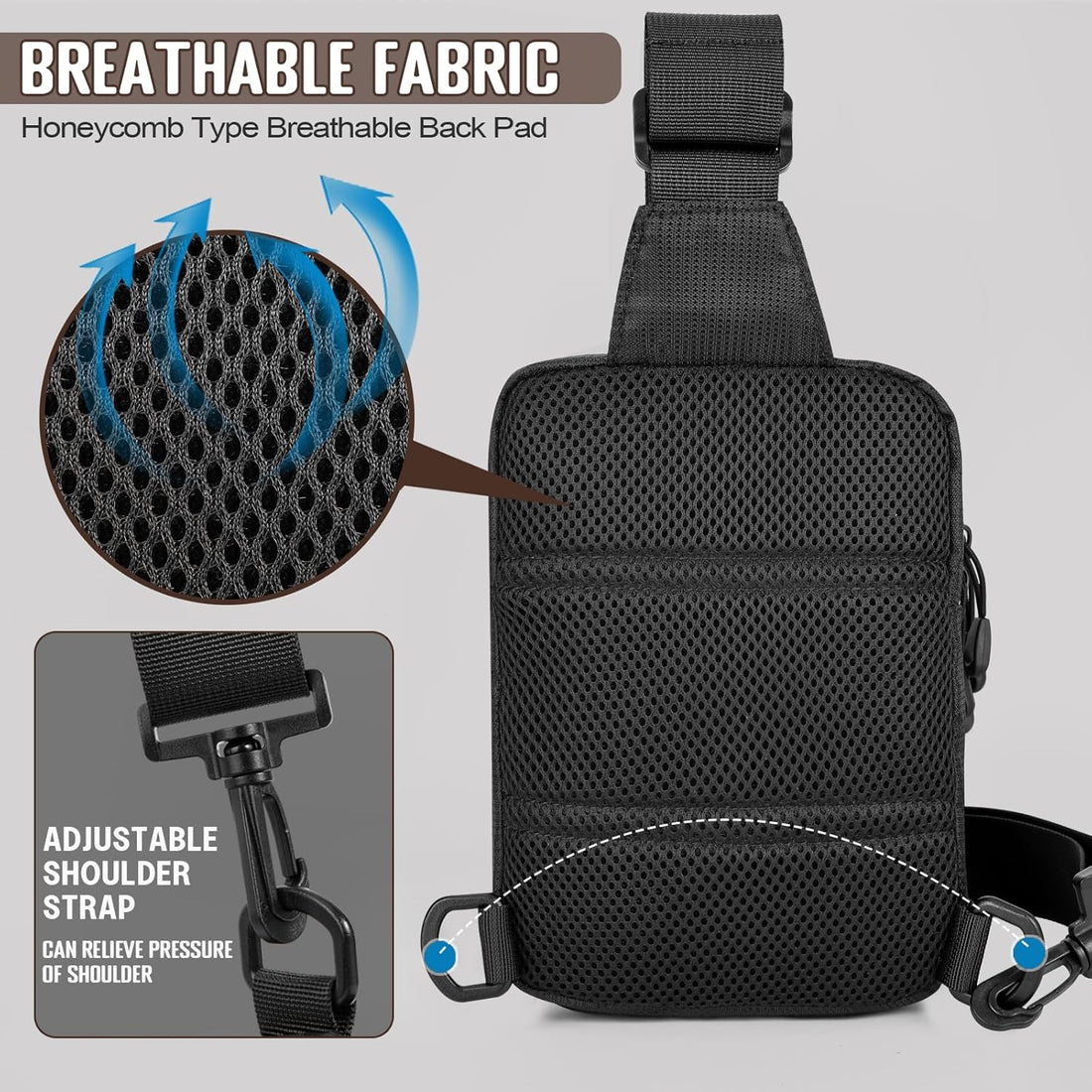 Small Sling Bag for Men – Tactical Waterproof EDC Crossbody