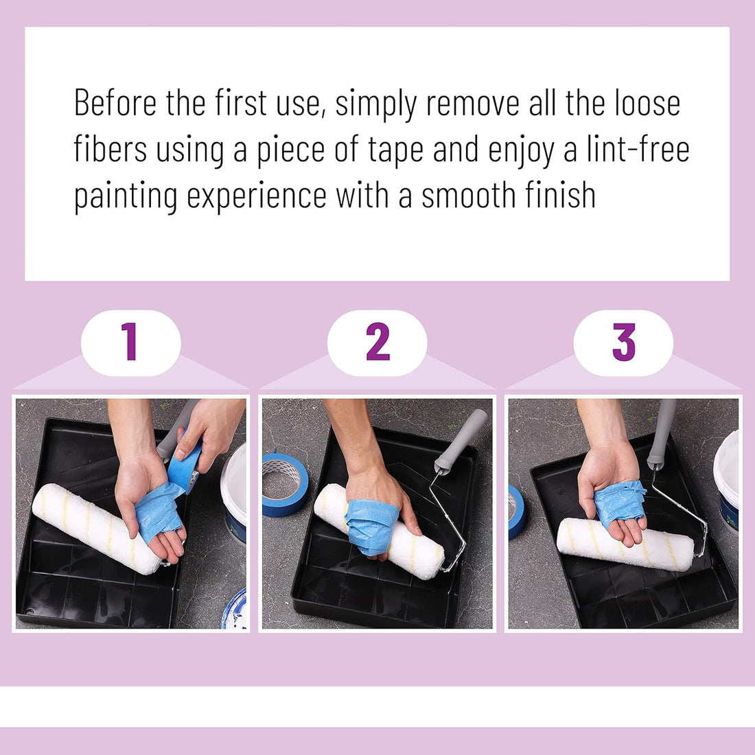 Paint Roller Covers, 9" Roller Covers, Pack of 5, Covers for Paint Rollers