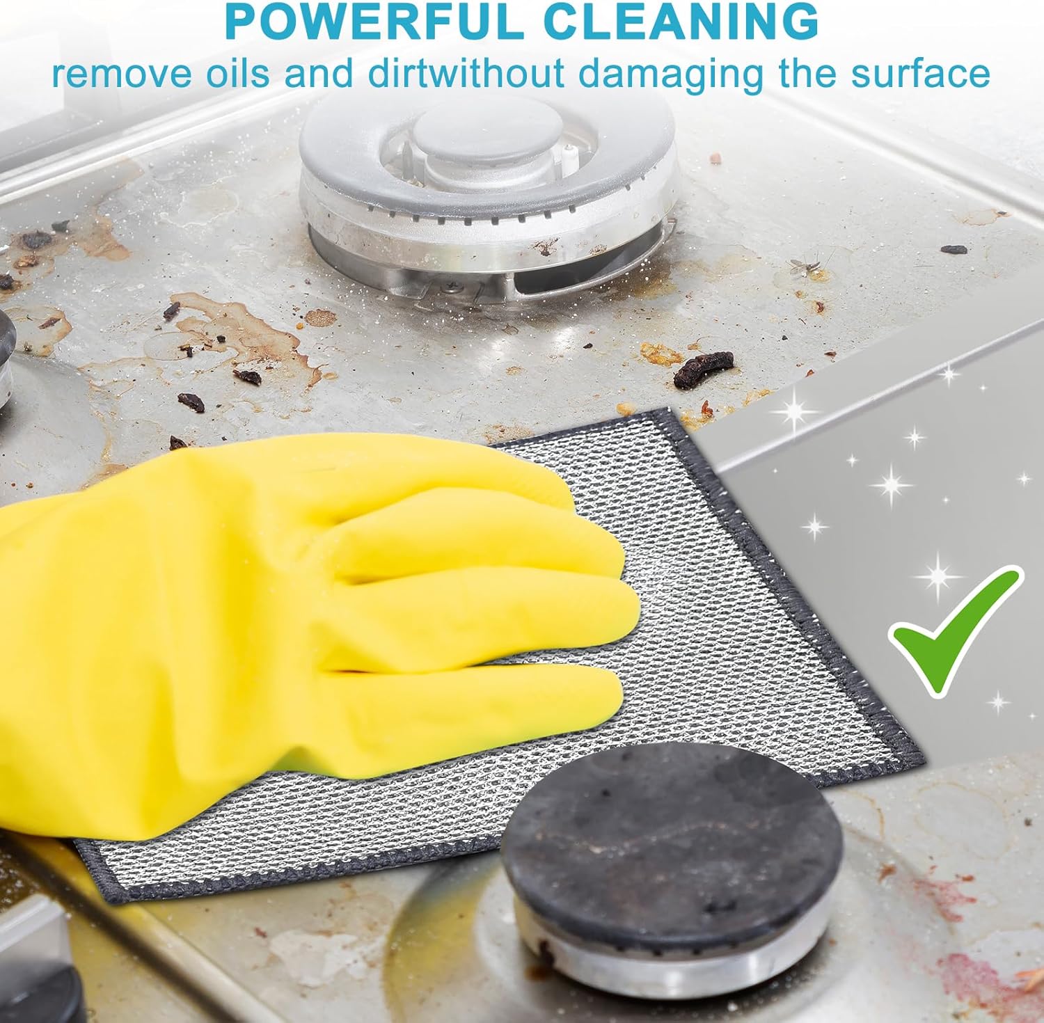 10 Pcs Upgrade 3-Layer Metal Dish Cloth – No Scratches, No Odor Dishwashing