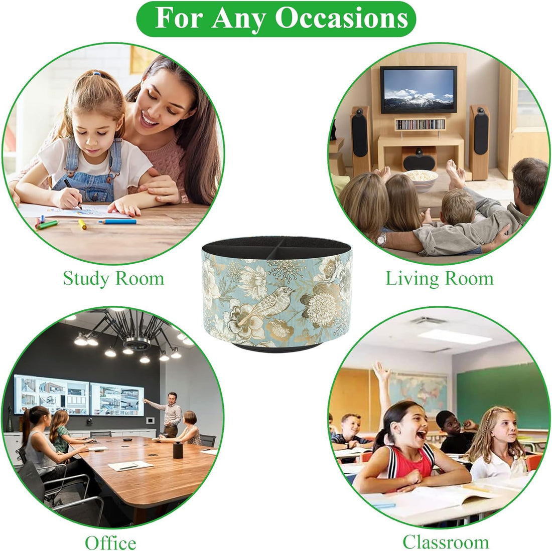 360° Rotating Leather Desk Organizer – Blue Bird Art Supply