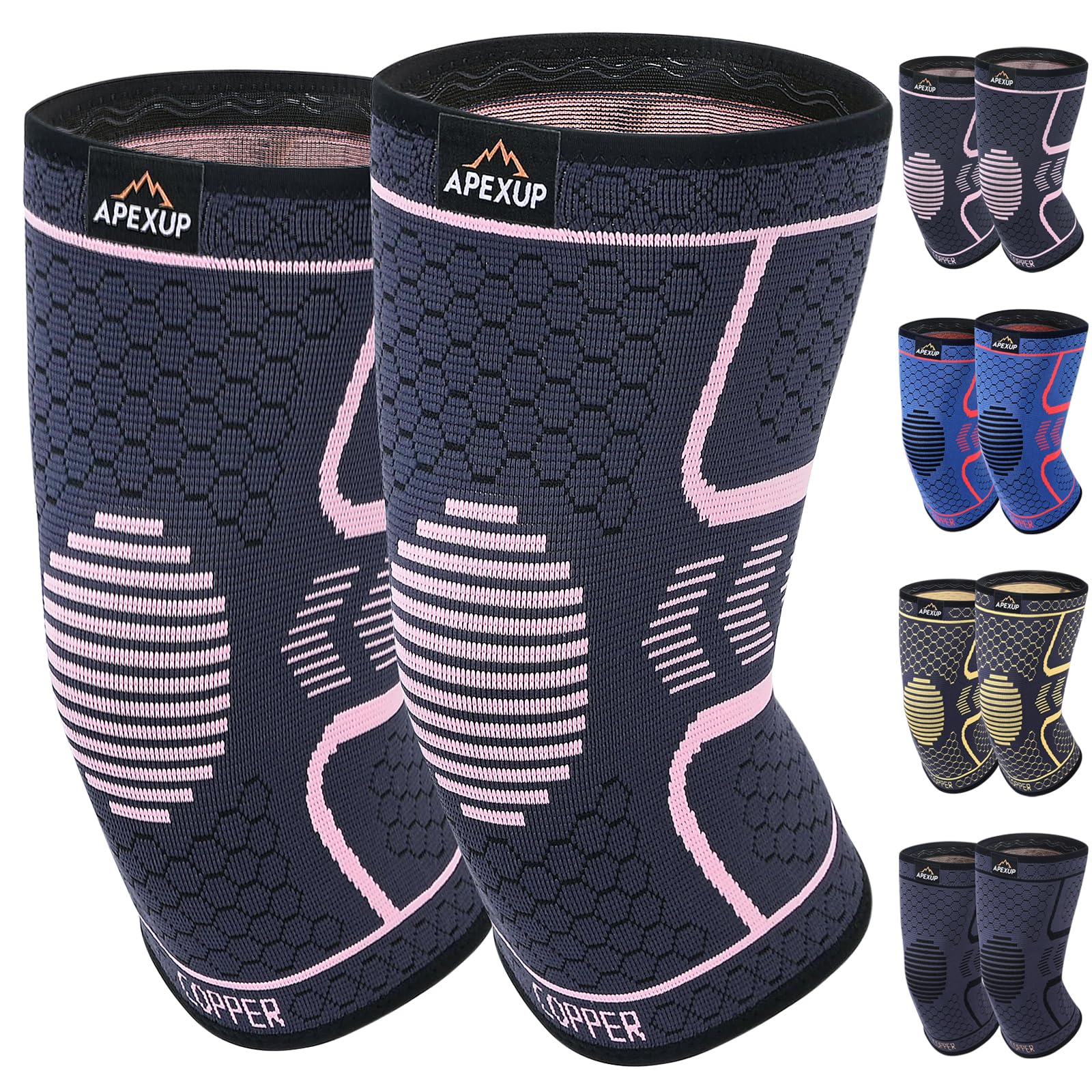 Compression Knee Brace – Copper Support Sleeve for Pain Relief