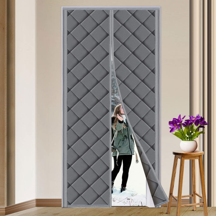 Magnetic Thermal Insulated Door Curtain – Weatherproof & Quiet