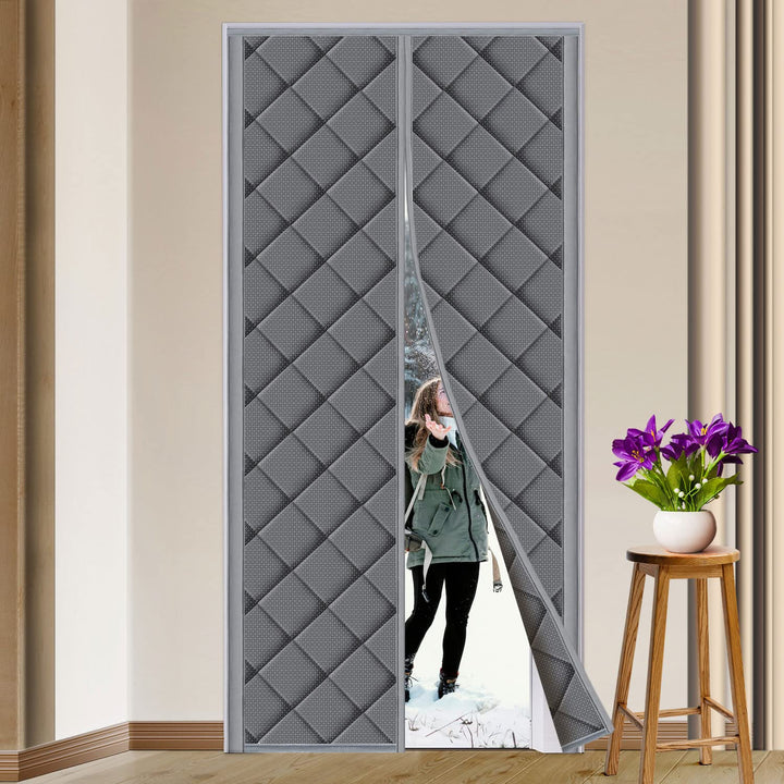 Magnetic Thermal Insulated Door Curtain – Weatherproof & Quiet