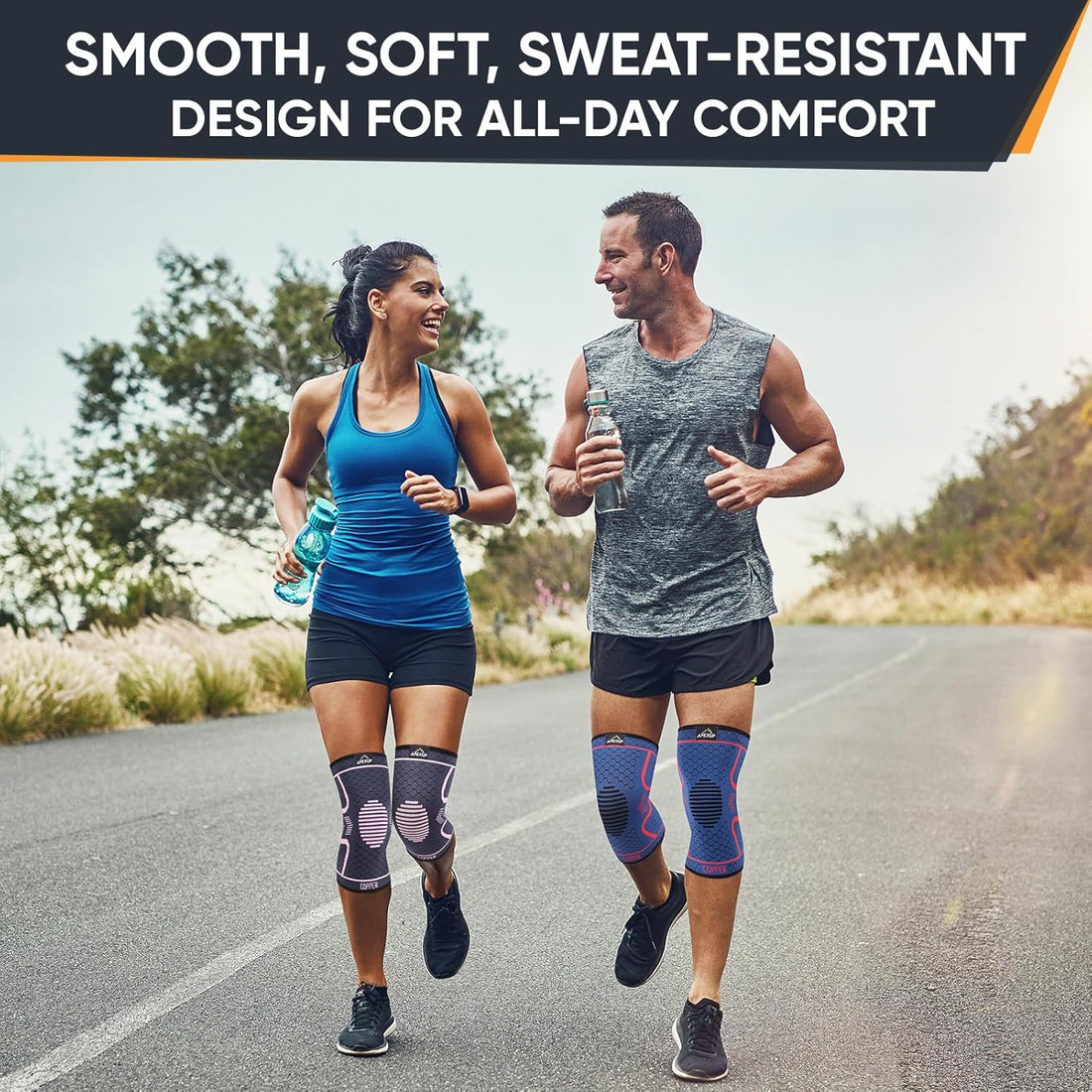 Compression Knee Brace – Copper Support Sleeve for Pain Relief