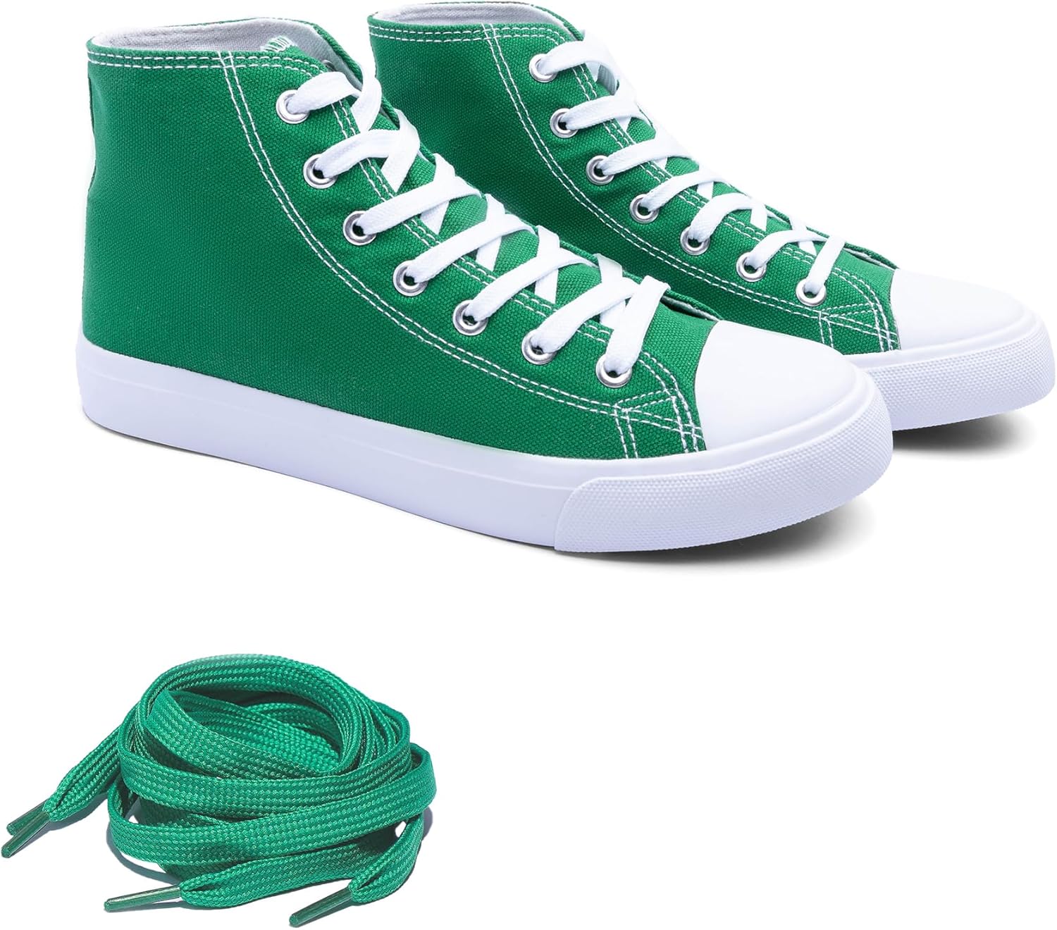 Women’s High-Top Canvas Sneakers – Lace-Up Casual Shoes with Extra Laces