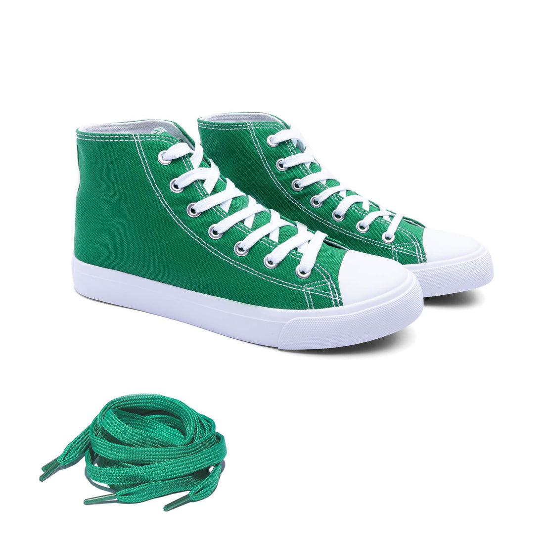 Women’s High-Top Canvas Sneakers – Lace-Up Casual Shoes with Extra Laces