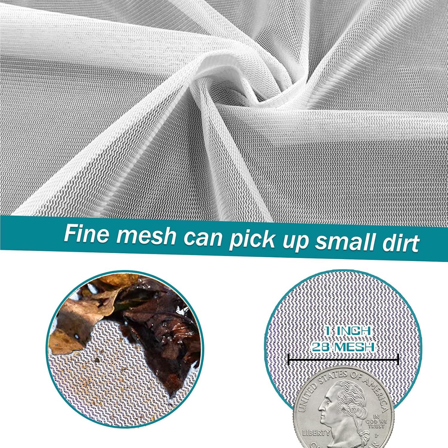 Professional Pool Skimmer Net – Heavy Duty Swimming Leaf Rake Cleaning Tool