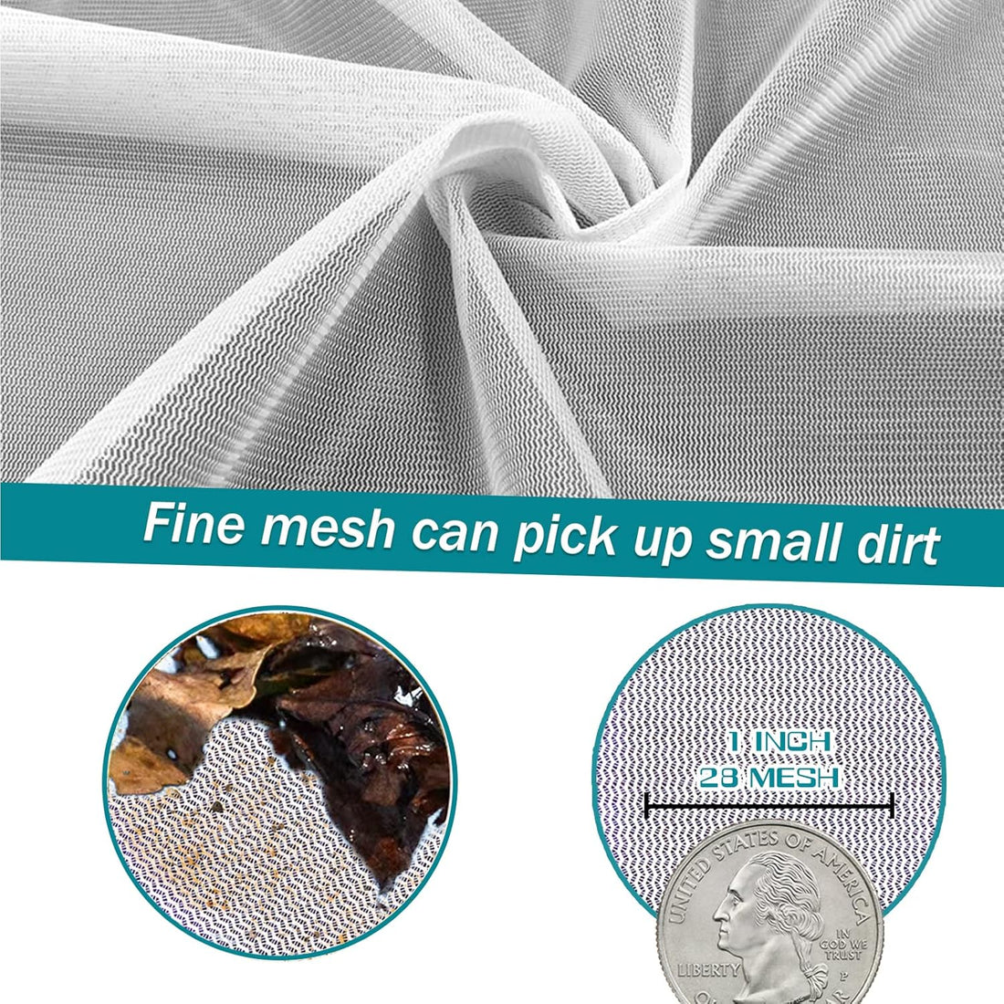 Professional Pool Skimmer Net – Heavy Duty Swimming Leaf Rake Cleaning Tool