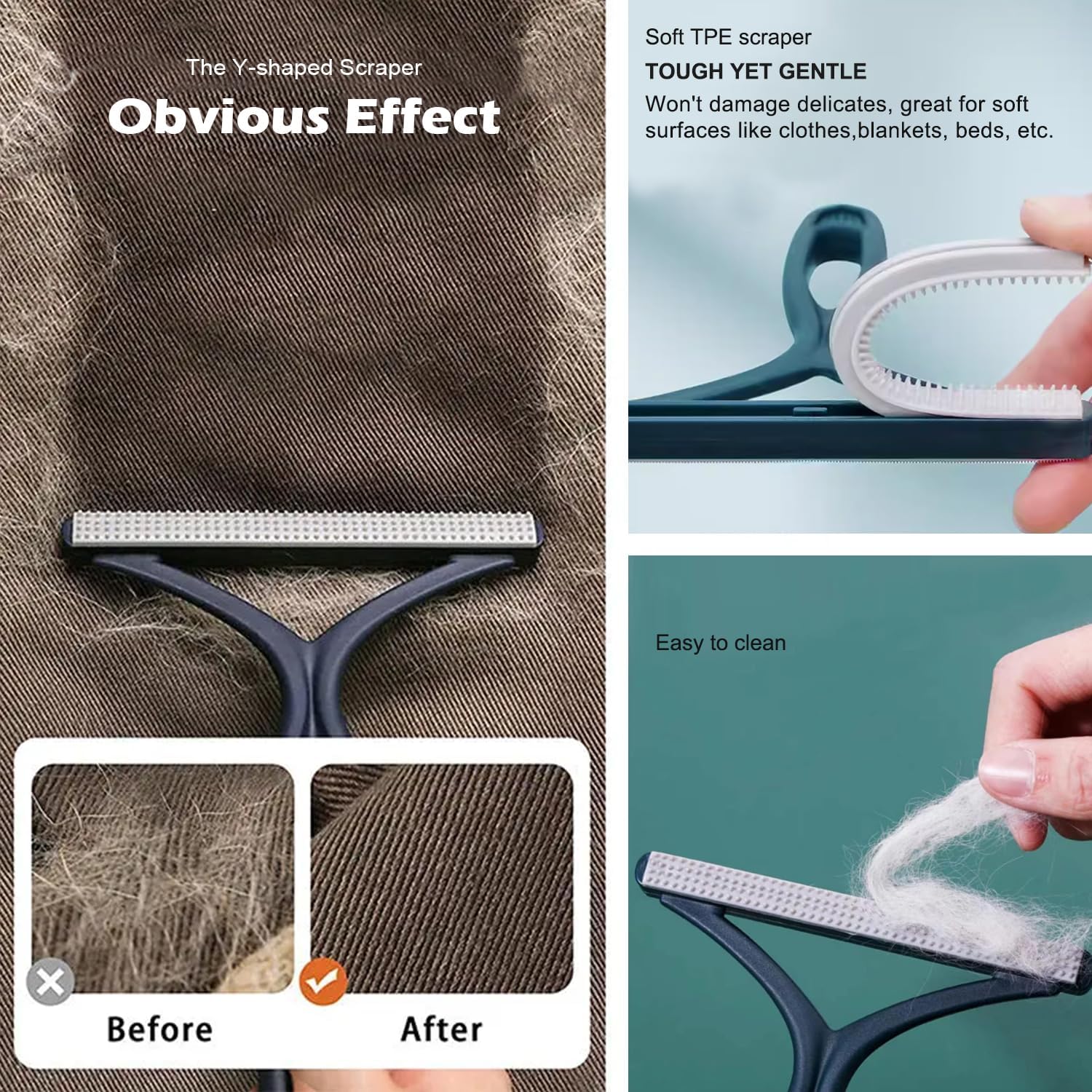 Pet Hair Remover 3-Pack – Dog & Cat Hair Lint Shaver Cleaner