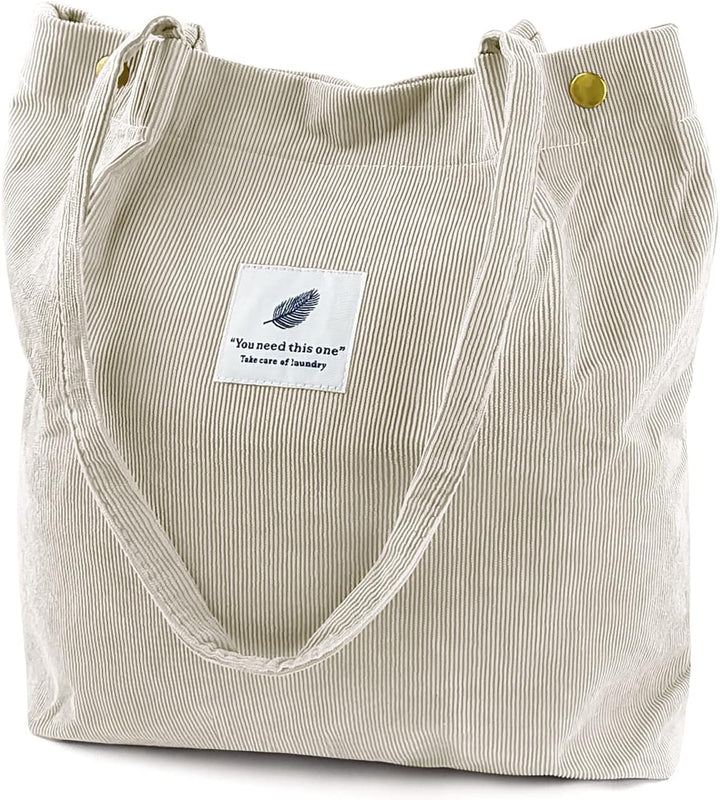 Tote Bag for Women – Canvas Shoulder Purse with Inner Pocket, Stylish Everyday