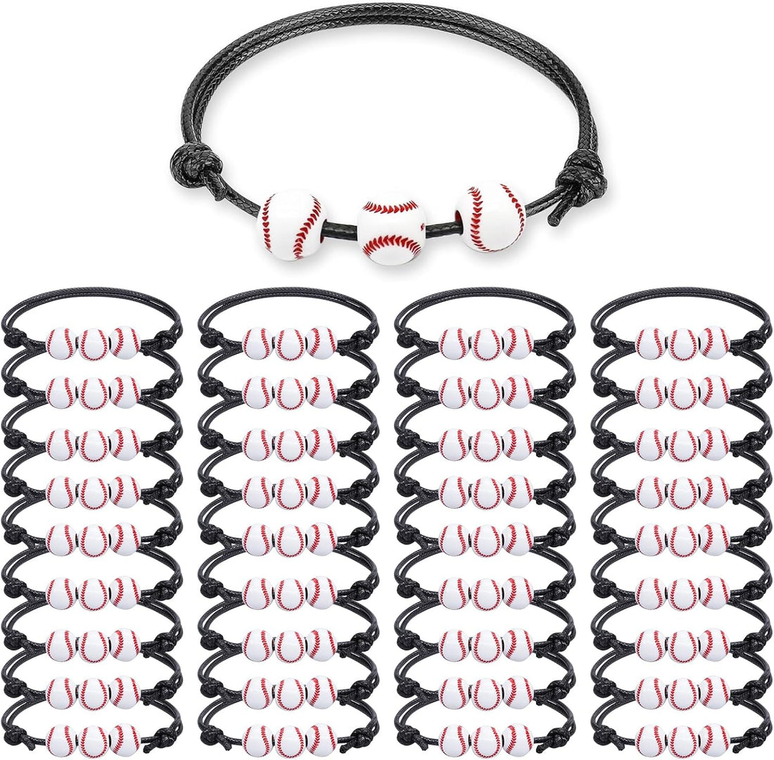 36 Baseball Bracelets – Sports Party Favors for Boys & Teams