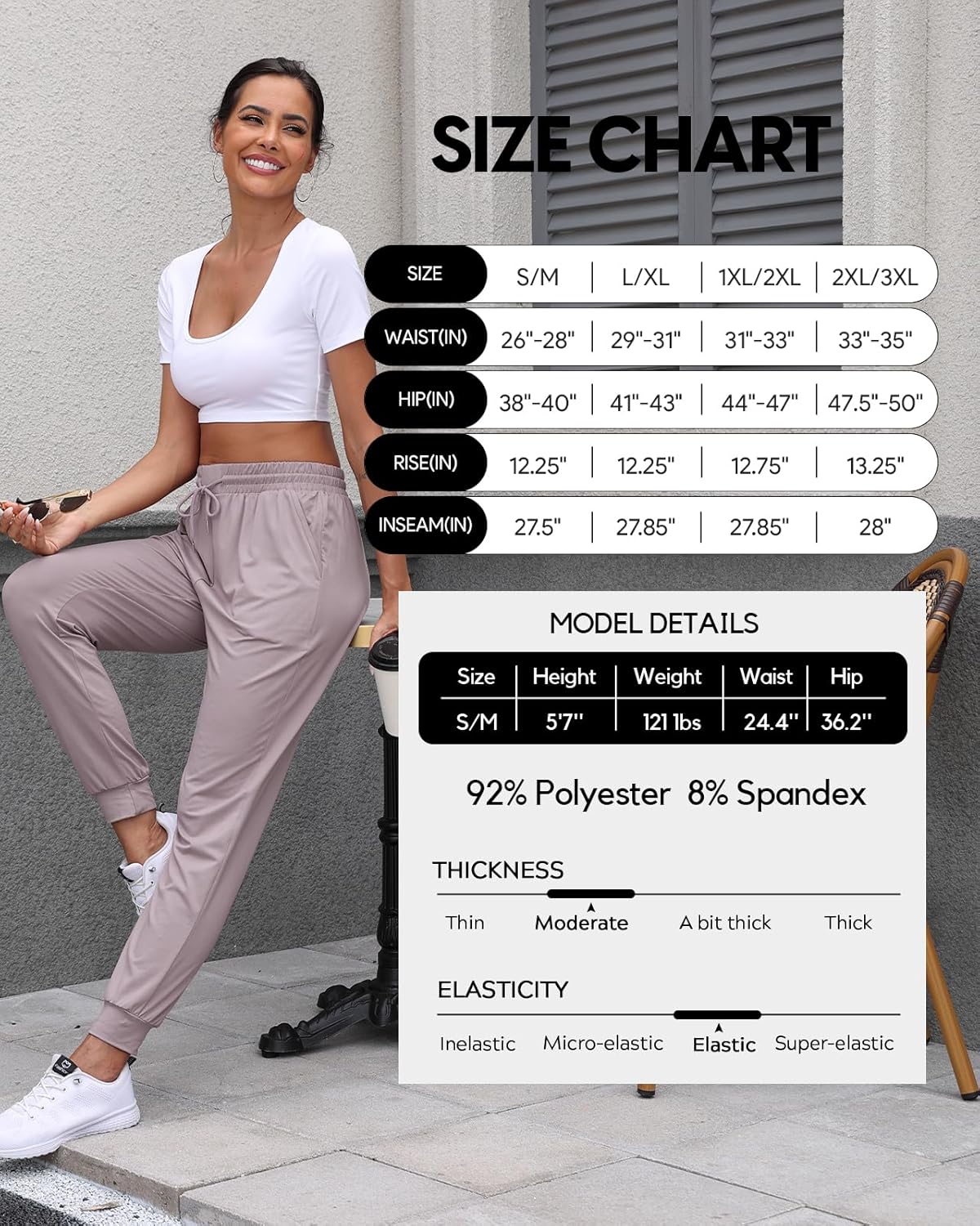 3 Pack Women’s Joggers – Sweatpants with Pockets