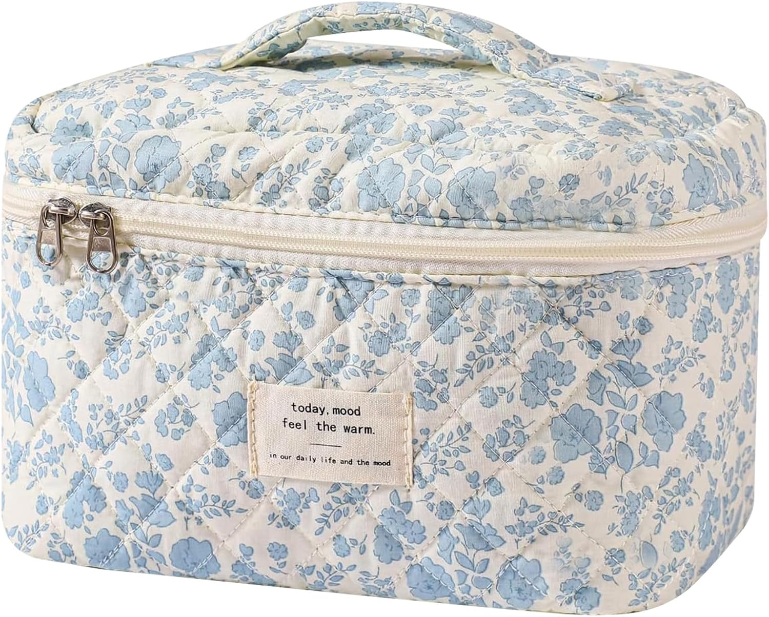 Large Makeup Bag – Cute Floral Coquette Aesthetic Cosmetic Organizer