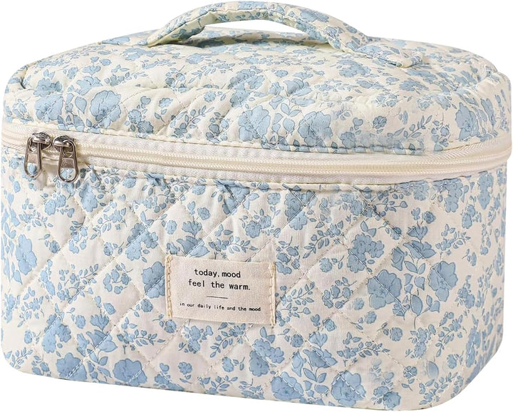 Large Makeup Bag – Cute Floral Coquette Aesthetic Cosmetic Organizer