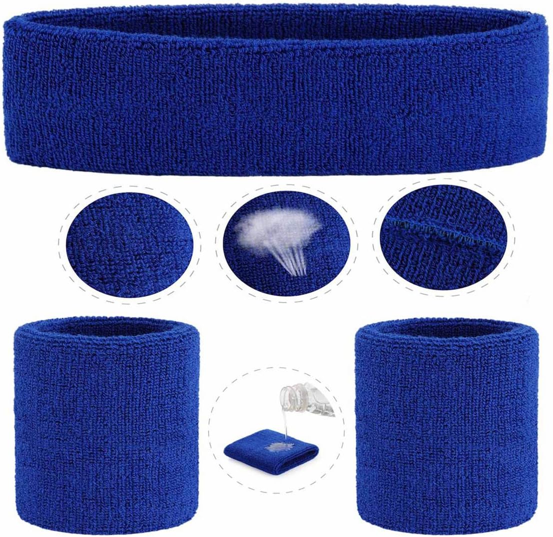 Sweatband Set – Moisture-Wicking Headband & Wristbands (3-Pack)