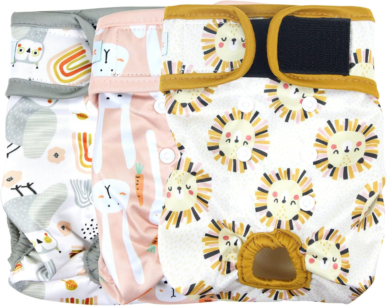 Langsprit Washable Female Dog Diapers (3 Pack) – Reusable Diapers