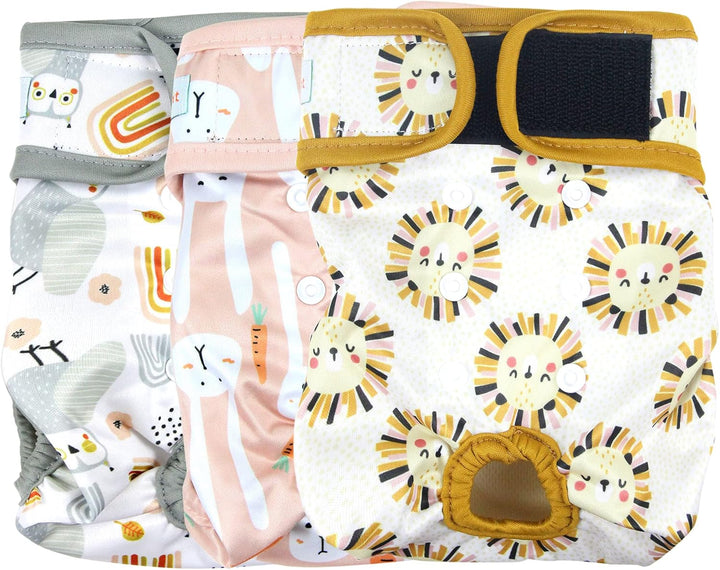Langsprit Washable Female Dog Diapers (3 Pack) – Reusable Diapers