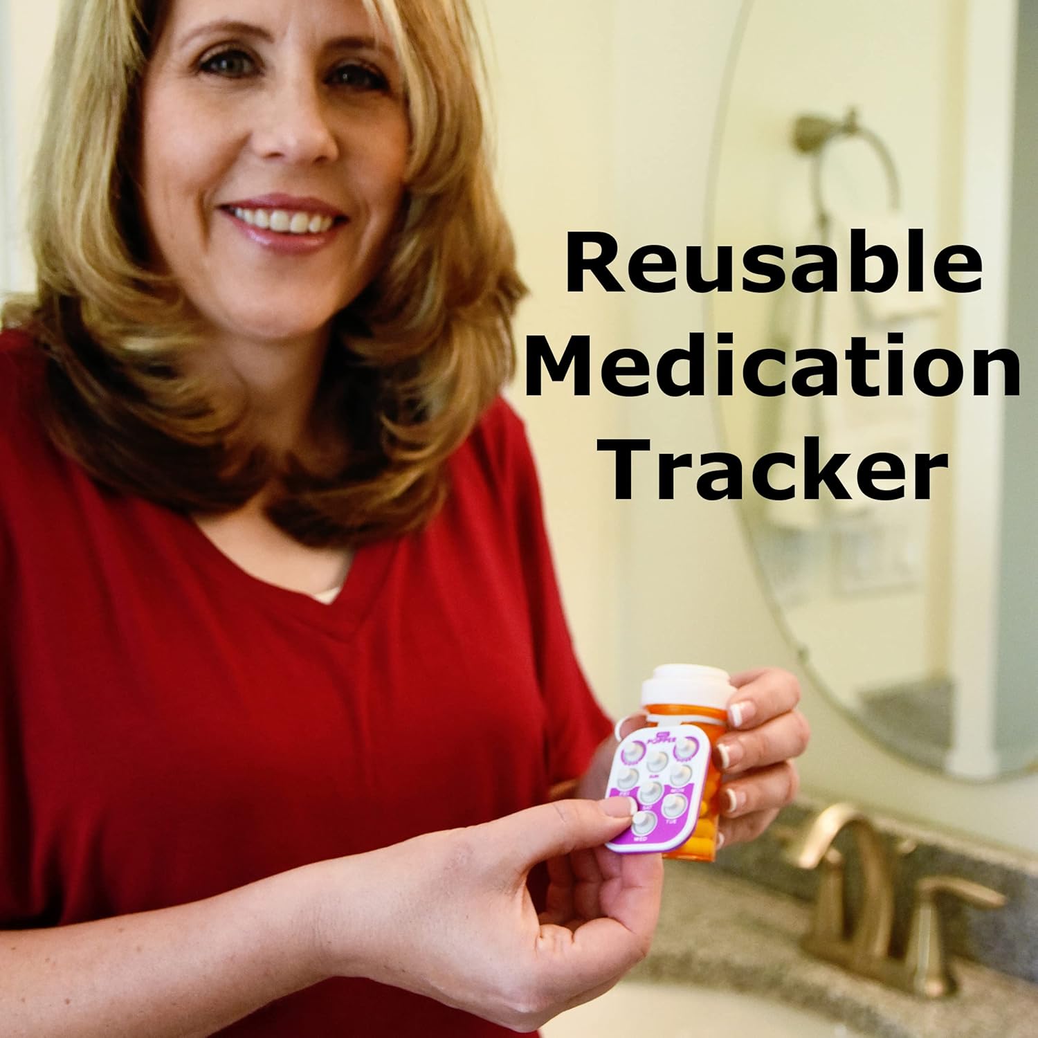 Pill Popper Medication Dose Tracker – 6 Pack Weekly Pill Reminder Rings
