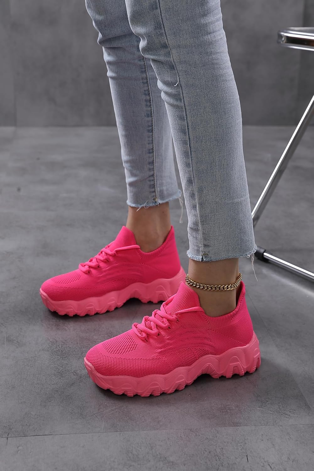 Women’s Lightweight Mesh Sneakers – Breathable Knit Tennis Shoes