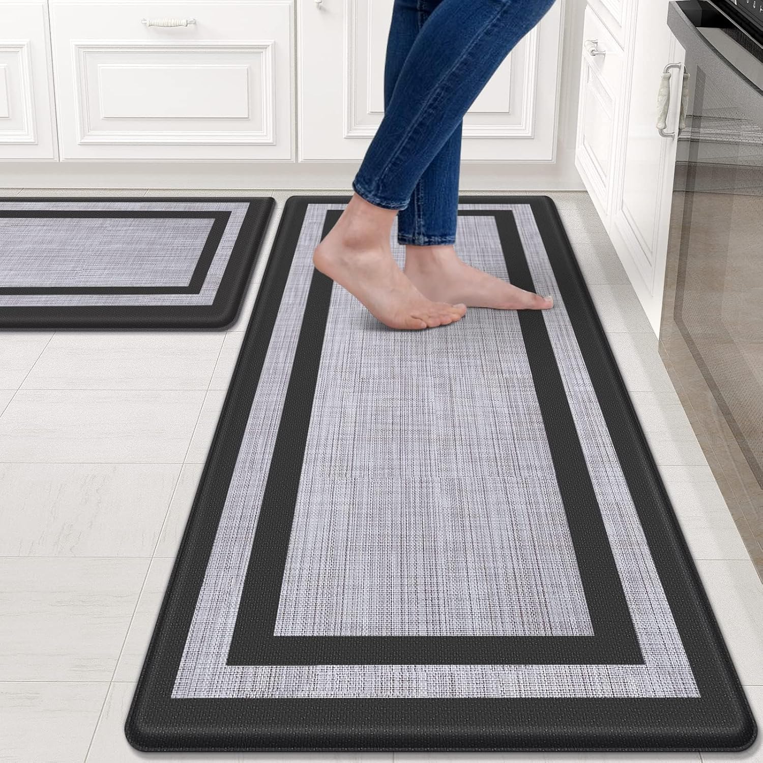 Kitchen Mat Set – Cushioned Anti-Fatigue Non-Skid Waterproof