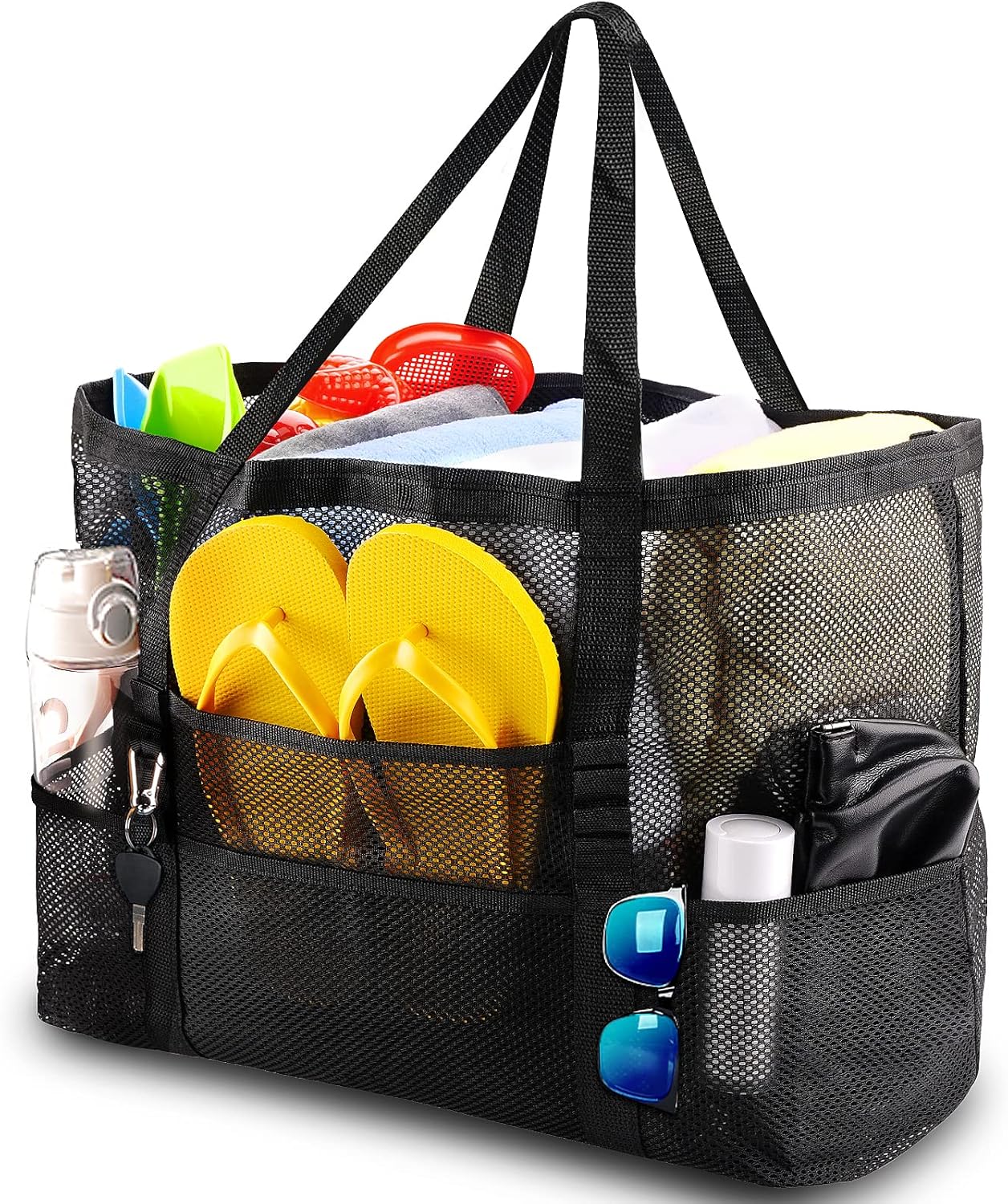 Mesh Beach Bag – Large Tote for Family, Toys, & Vacation Essentials