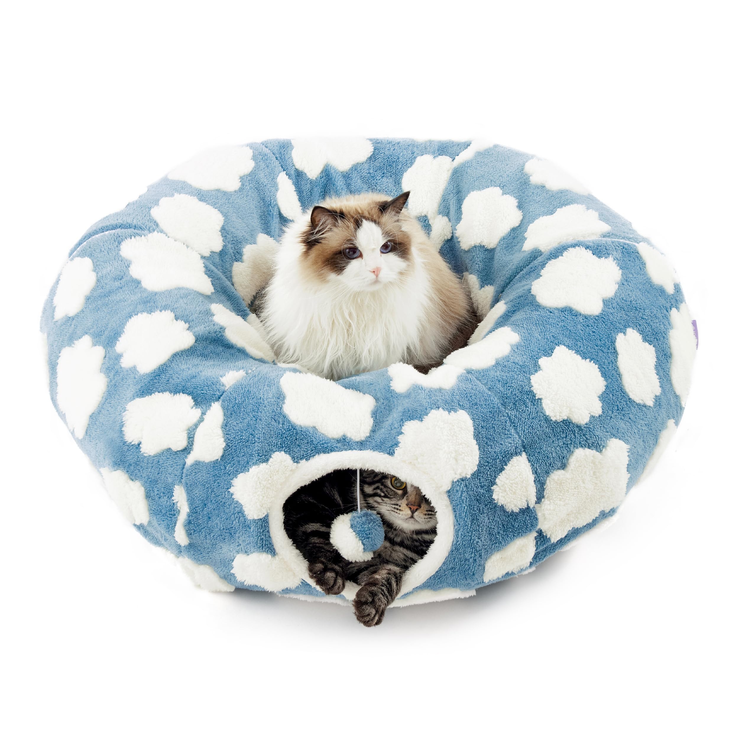Cat Tunnel Bed for Indoor Cats – Cute Donut Tunnel