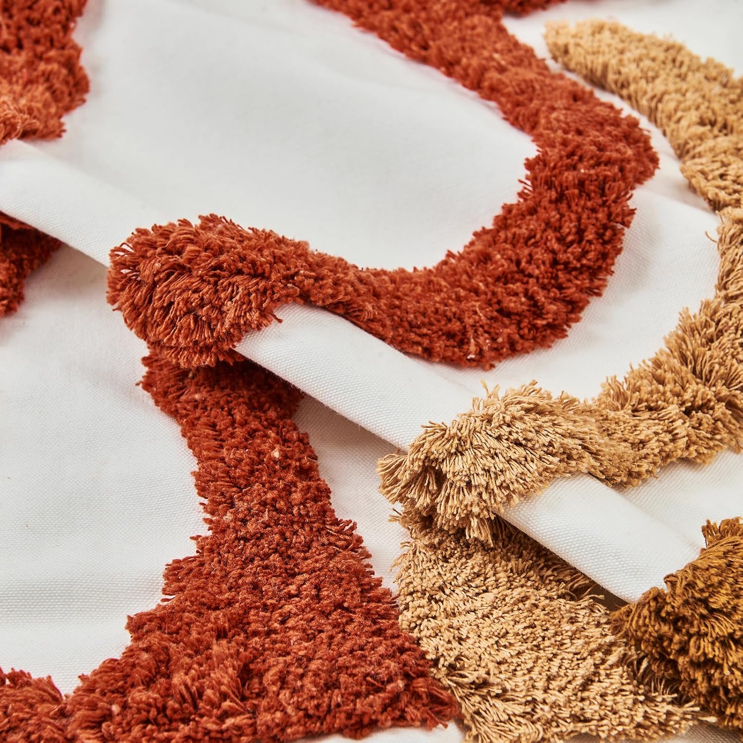 18x18 Tufted Boho Jacquard Pillow Covers – Farmhouse Decorative Throw Pillow