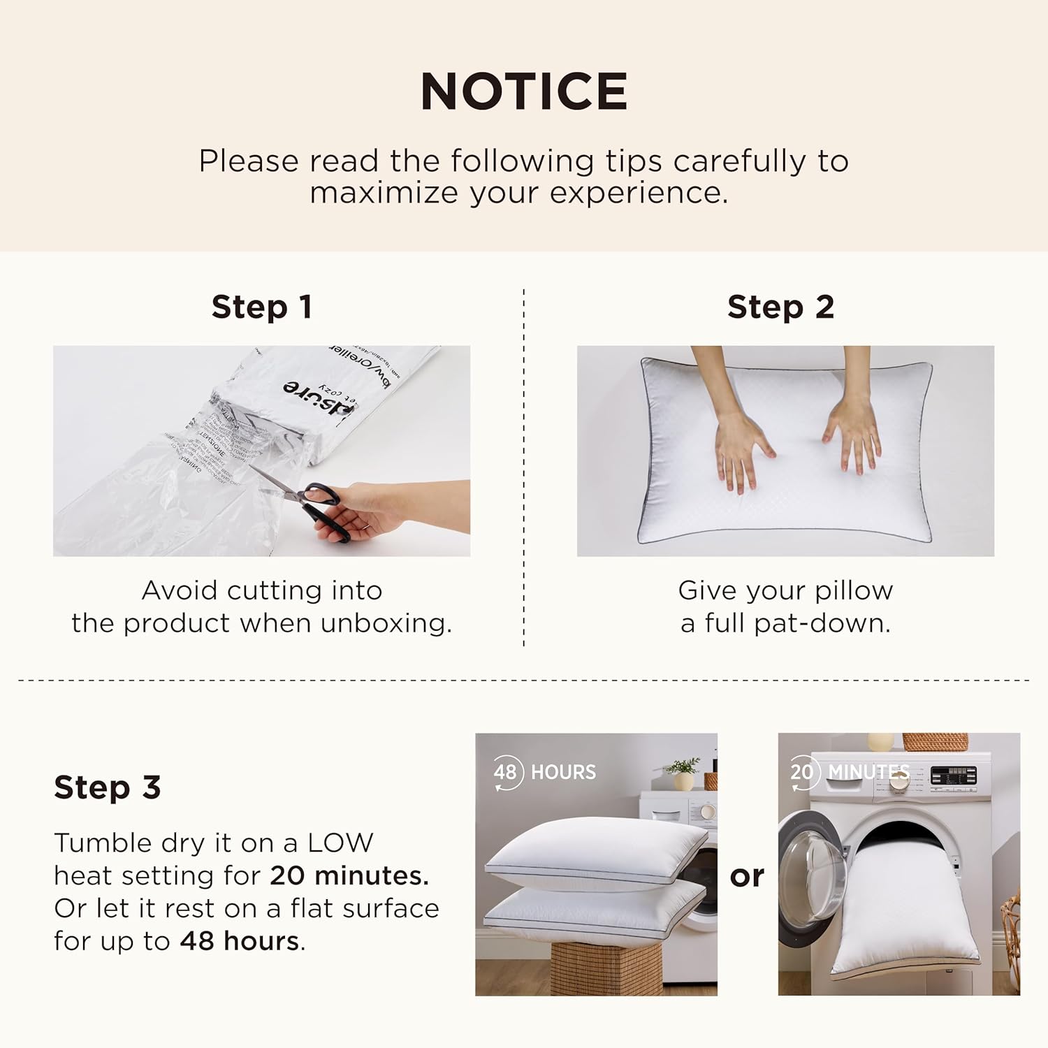Queen Pillow Set of 2 – Fluffy Down Alternative, Supportive & Soft
