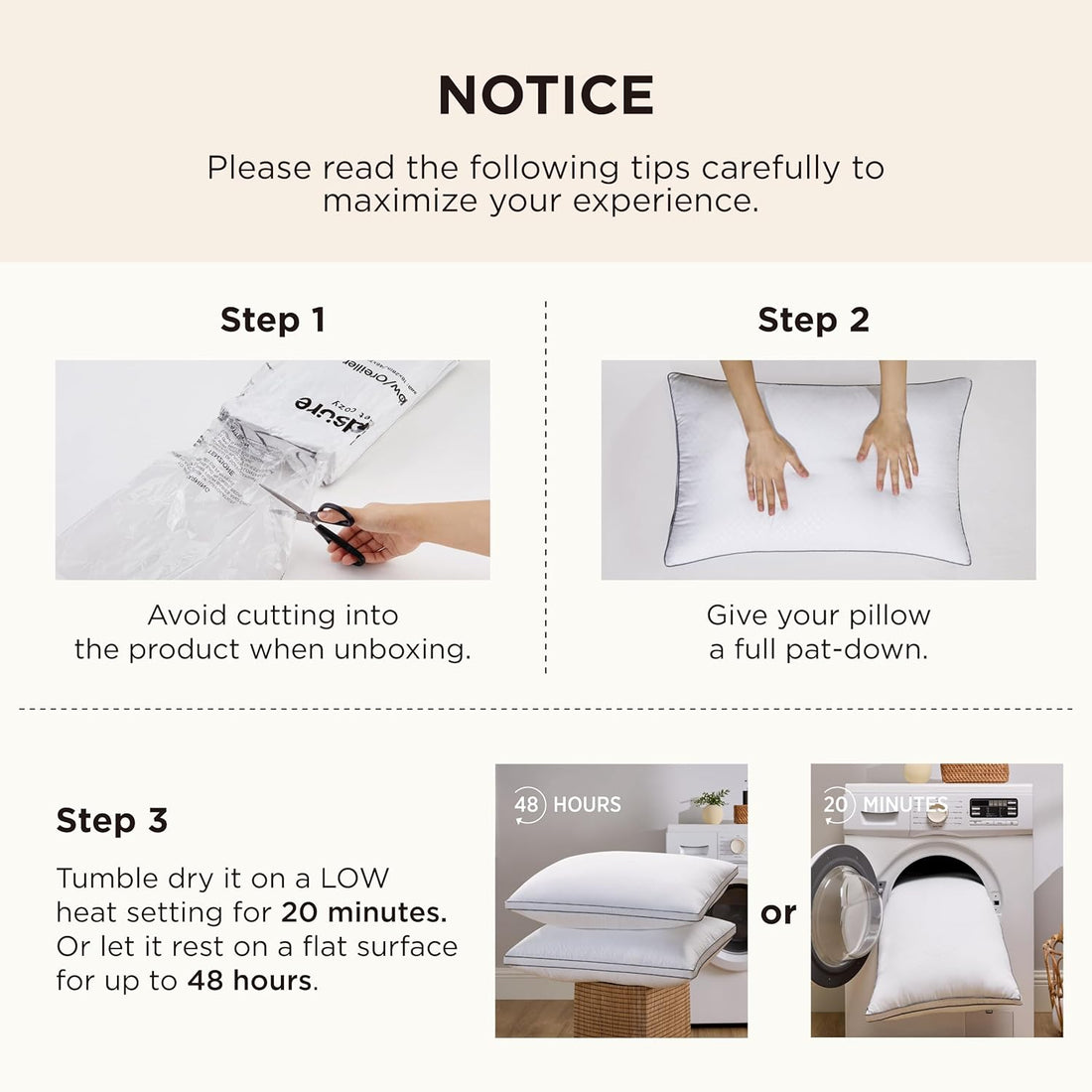 Queen Pillow Set of 2 – Fluffy Down Alternative, Supportive & Soft