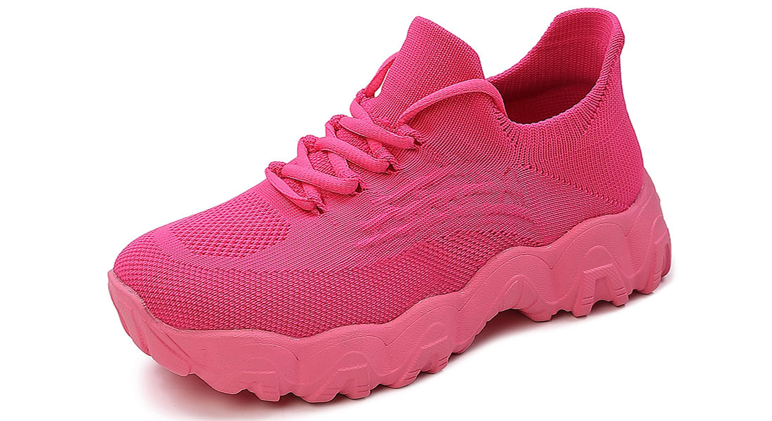 Women’s Lightweight Mesh Sneakers – Breathable Knit Tennis Shoes