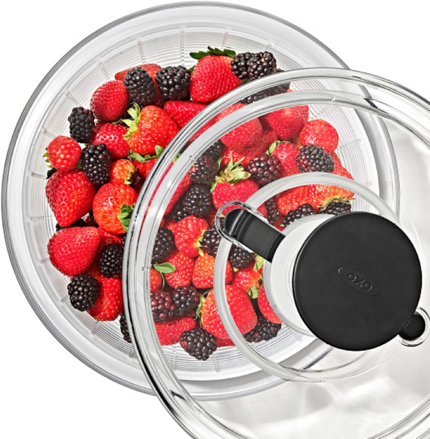 OXO Good Grips Large Salad Spinner - 6.22 Qt., White