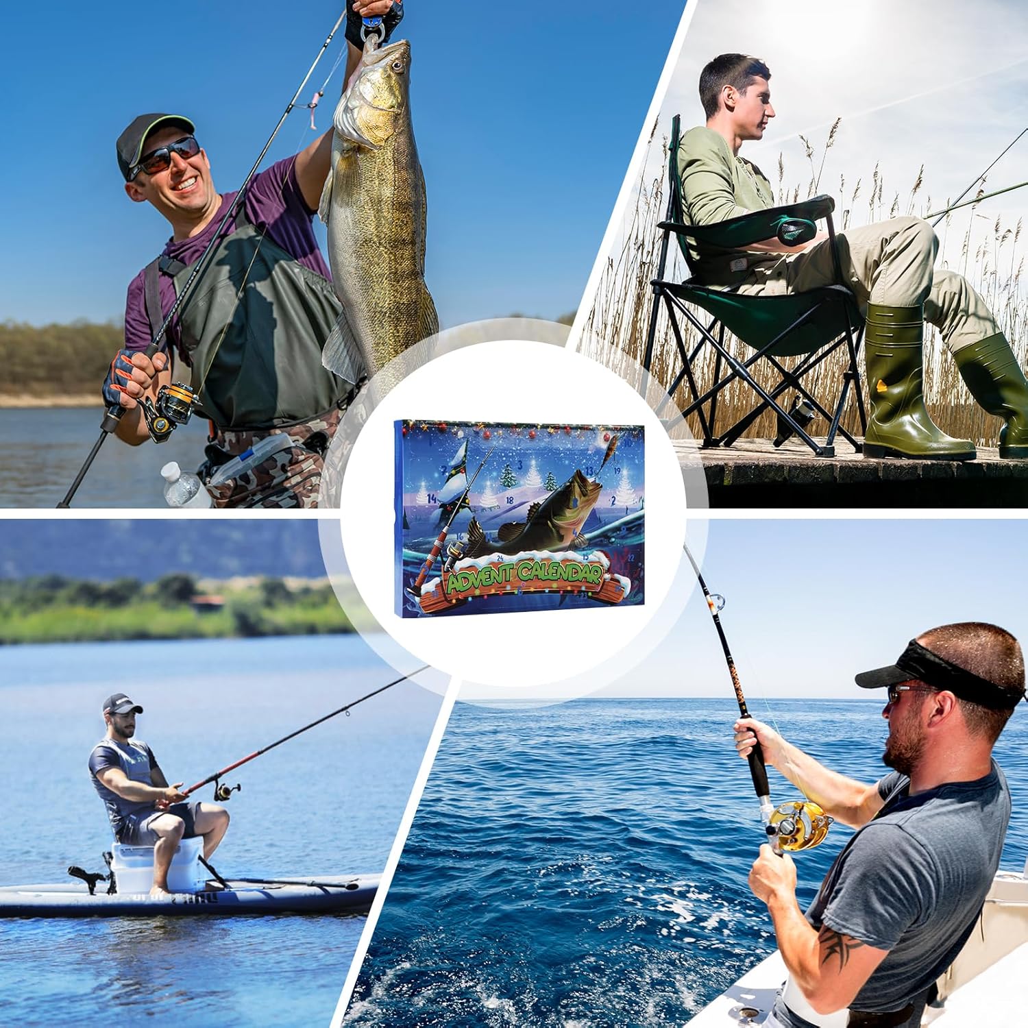 Fishing Advent Calendar 2025 – 24-Day Christmas Countdown with Lure Set