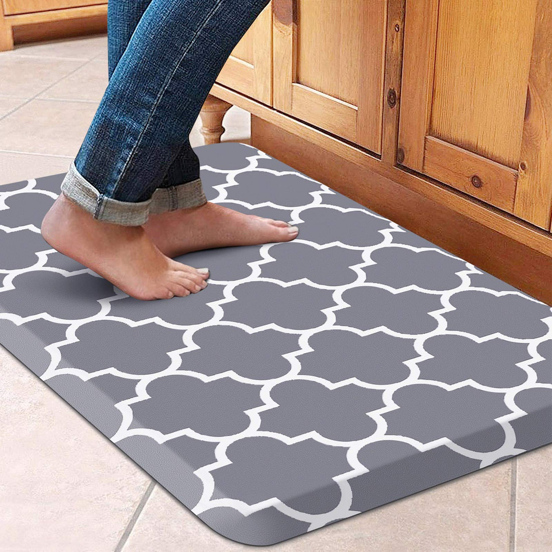 Kitchen Mat and Rugs Cushioned Anti-Fatigue Non-Slip Waterproof