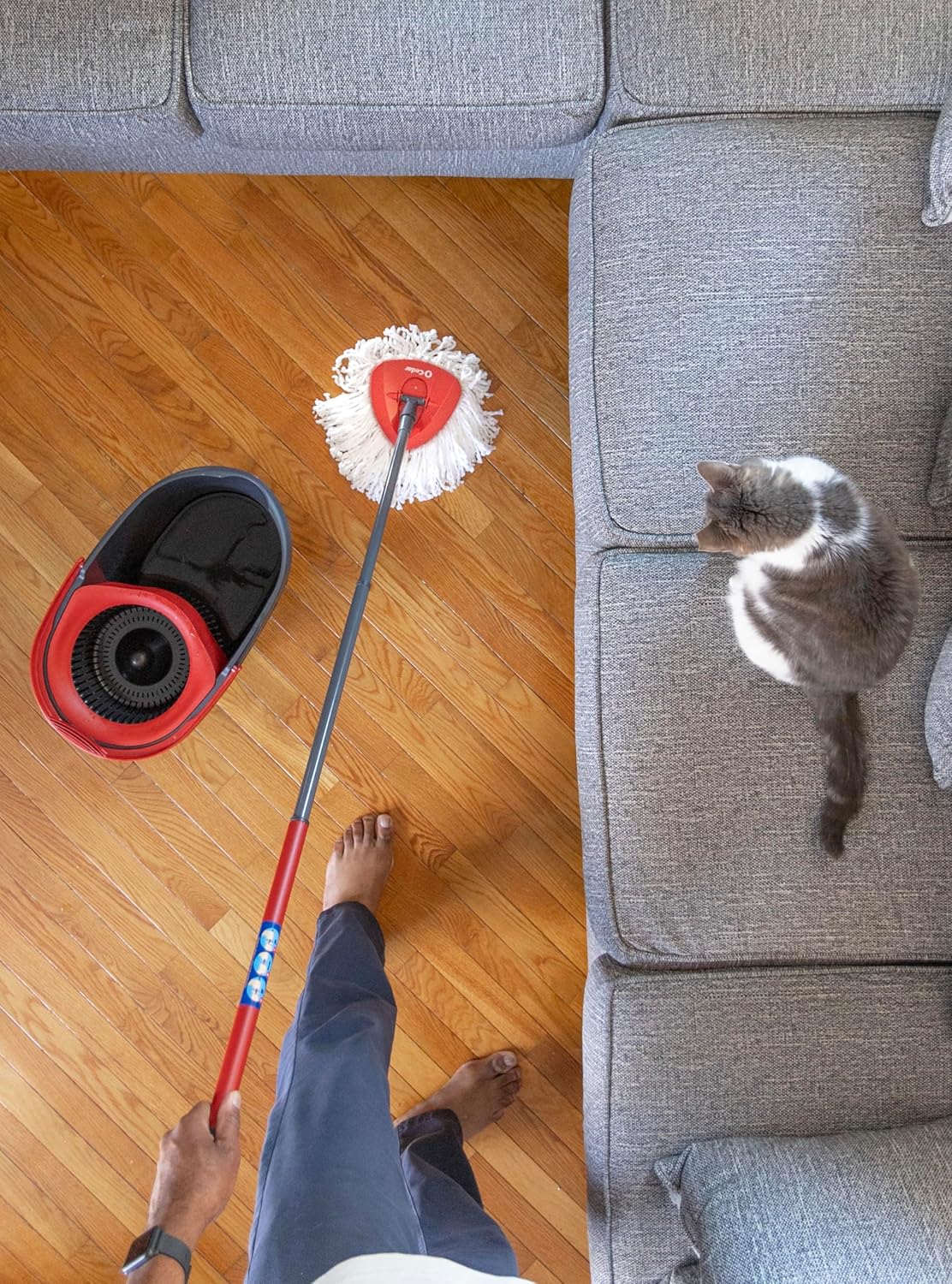 EasyWring Microfiber Spin Mop, Bucket Floor built-in wringer Cleaning System