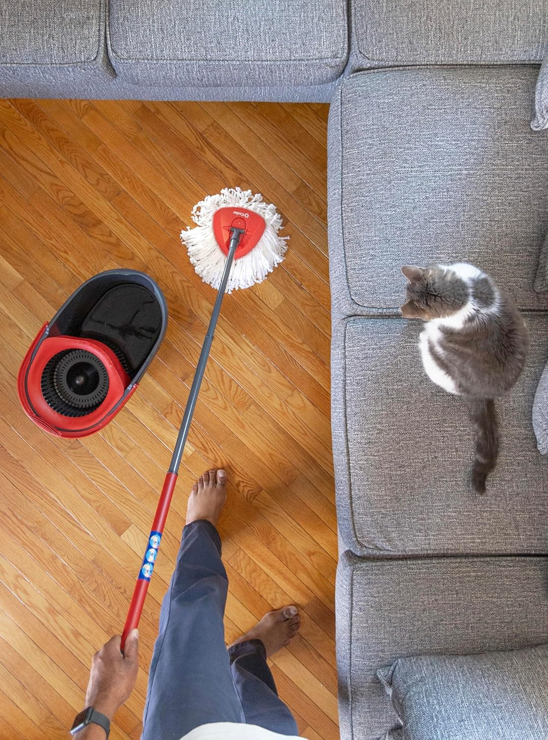 EasyWring Microfiber Spin Mop, Bucket Floor built-in wringer Cleaning System