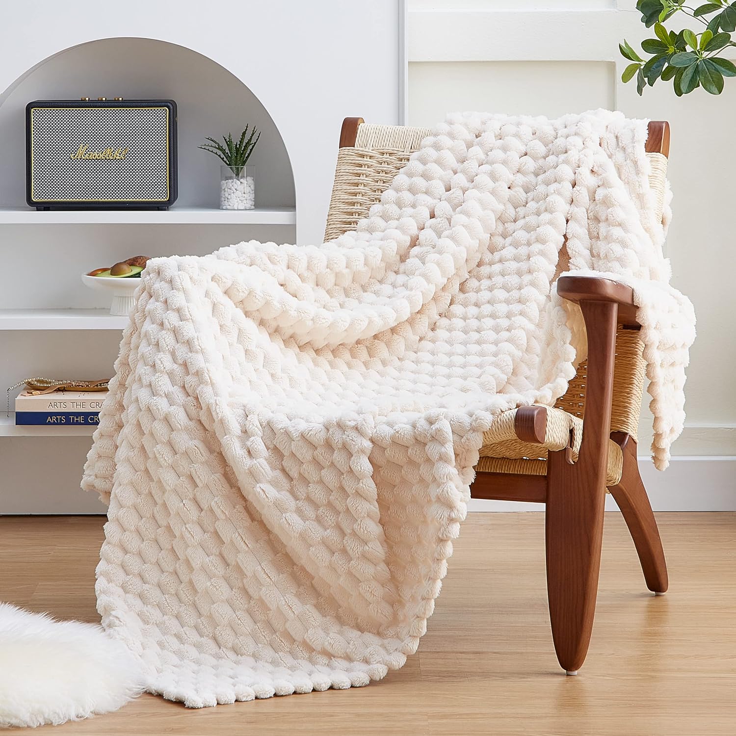 Fleece Throw Blanket for Couch or Bed - 3D Imitation Turtle Shell