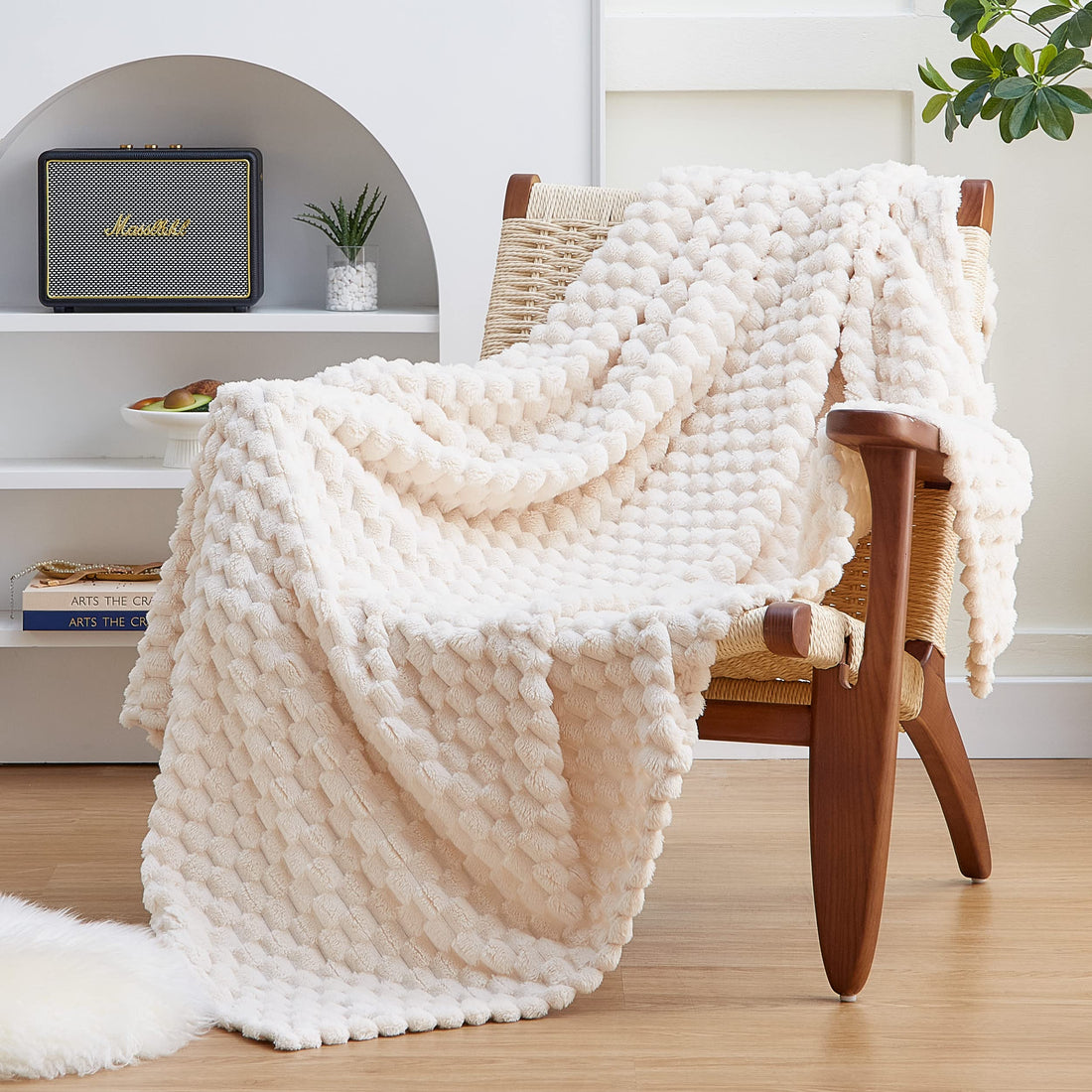 Fleece Throw Blanket for Couch or Bed - 3D Imitation Turtle Shell