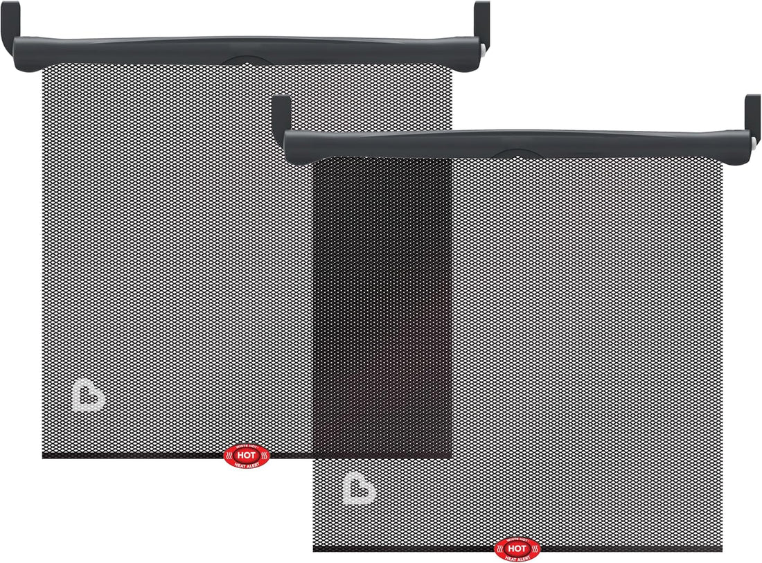 Car Window Sun Shade 2-Pack with Heat Alert – UV Protection Baby Car Shades