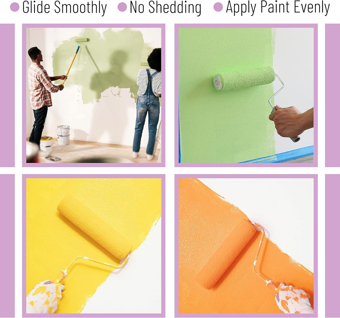 Paint Roller Covers, 9" Roller Covers, Pack of 5, Covers for Paint Rollers