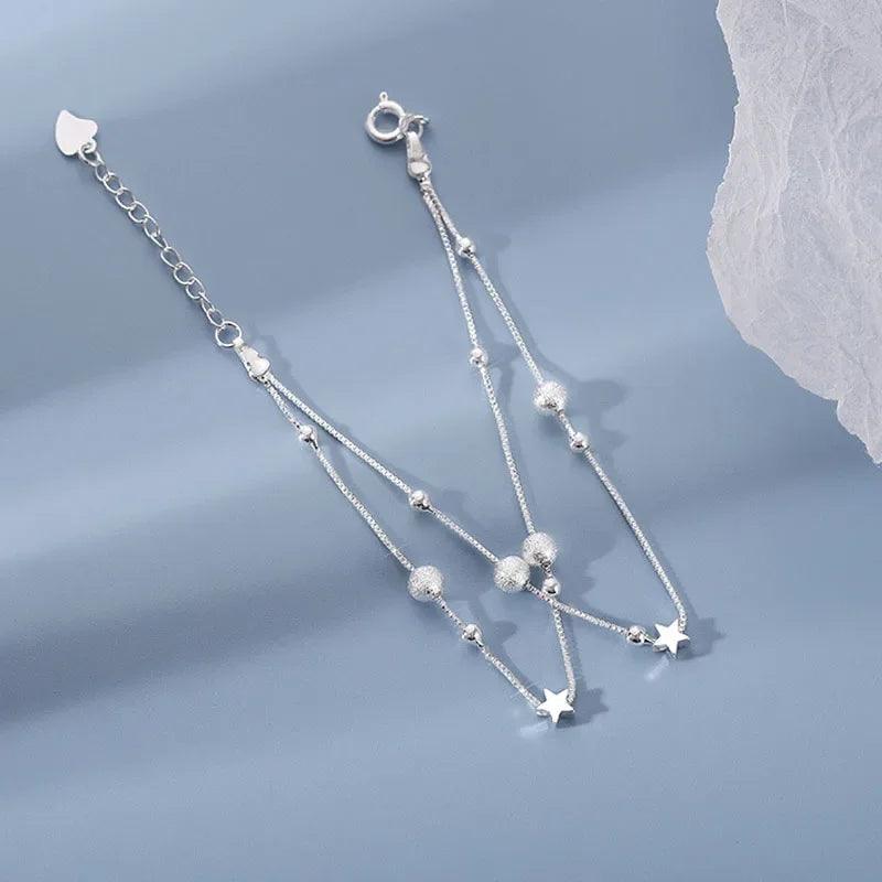 925 Sterling Silver Bracelets: Star, Pearl, Stone, Heart Charms - Heart Crafted Gifts