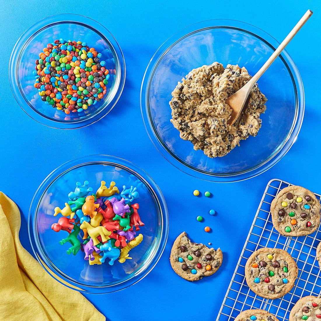 Pyrex Smart Essentials 3-Pack Prepware Set Glass Mixing Bowls