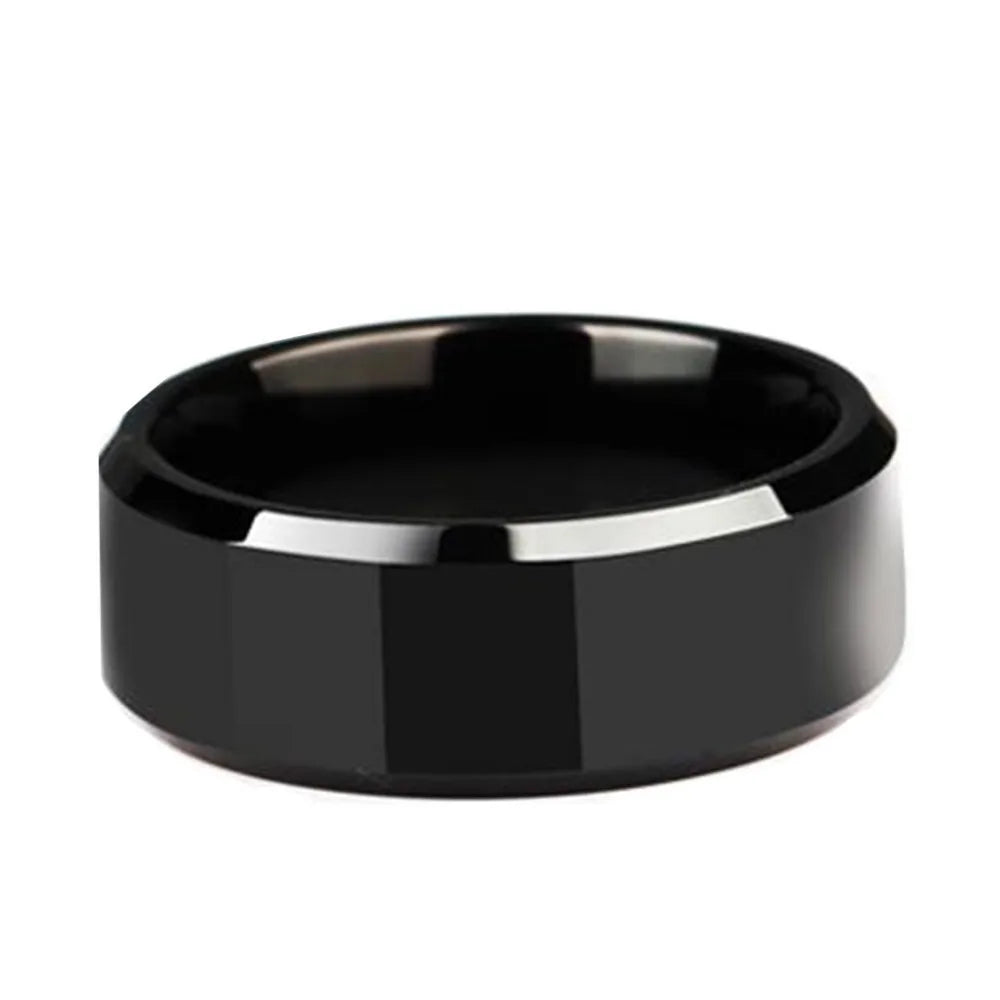Men's Rings Stainless Steel Black Color Rings Fashion Jewelry For Men