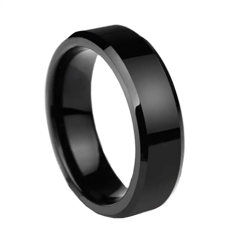 Men's Rings Stainless Steel Black Color Rings Fashion Jewelry For Men
