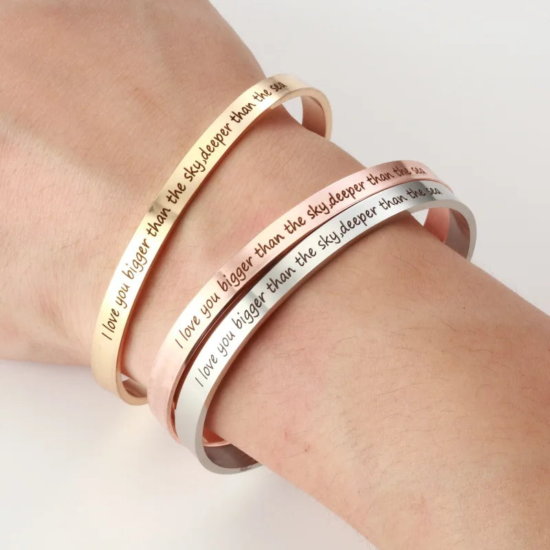 Custom Cuff Bracelets with Messages: For Women or Men
