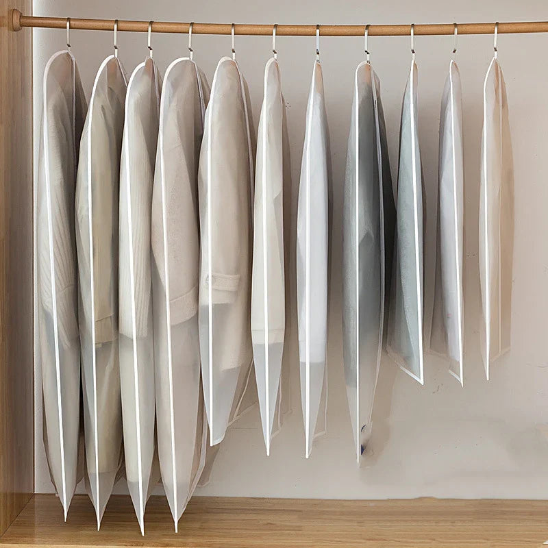 Breathable Clothes Cover with Zip Hanging Dust Proof Wardrobe Organizer