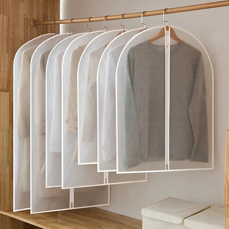 Breathable Clothes Cover with Zip Hanging Dust Proof Wardrobe Organizer